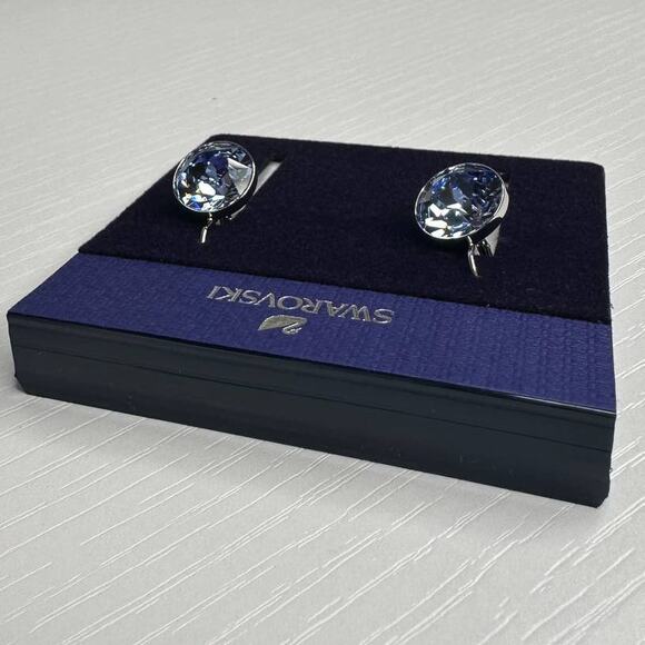 Swarovski Bella Blue earrings Rhodium plated - Picture 6 of 7